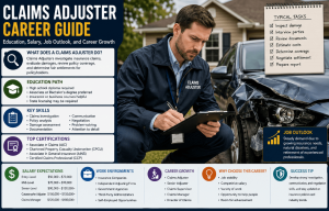 Claims Adjuster Career Guide: Education, Salary, Job Outlook, and Career Growth